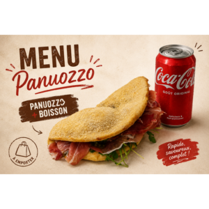 Menu panuozzo-boisson